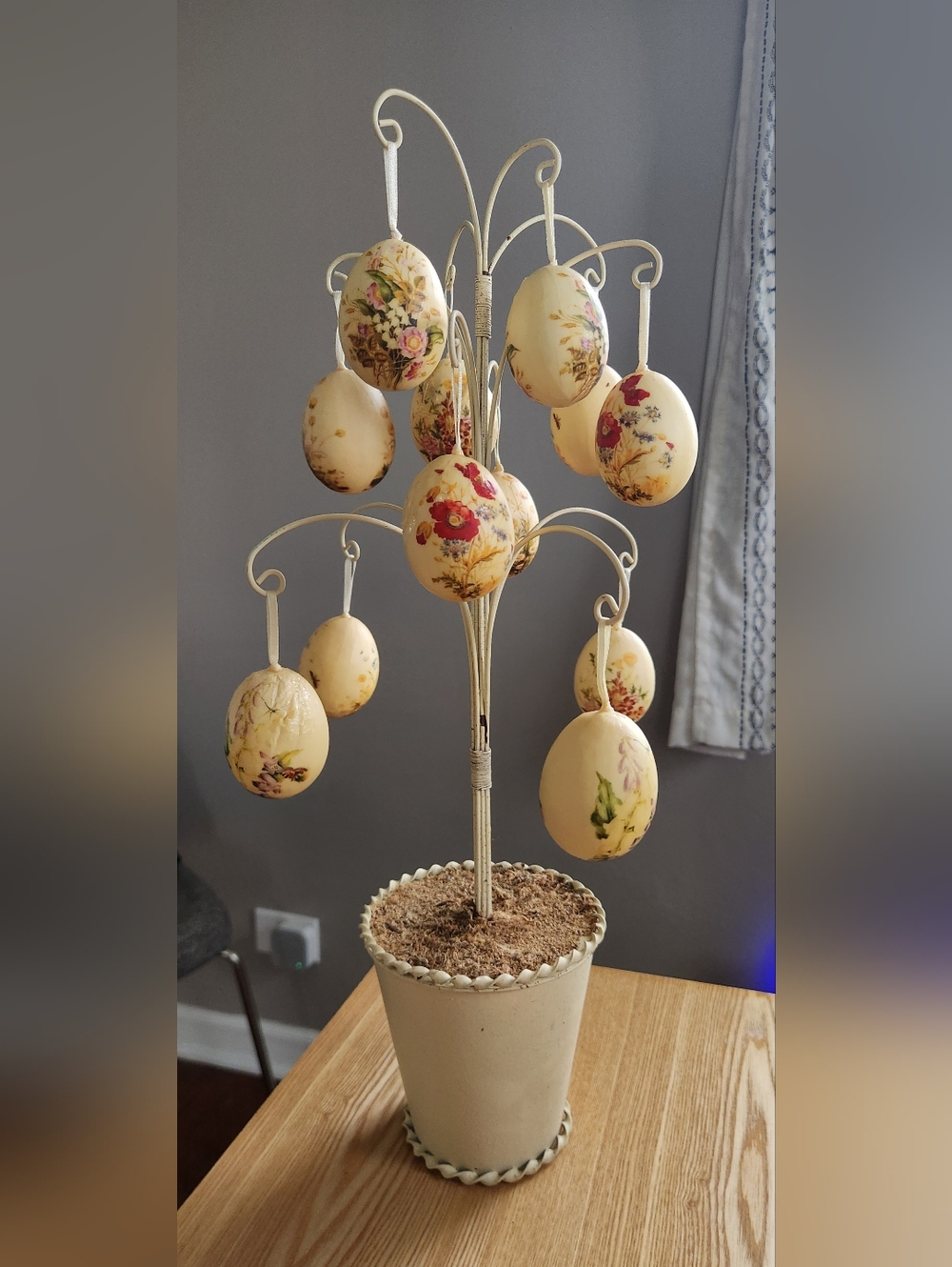 Easter Egg Tree With Decoupage Eggs